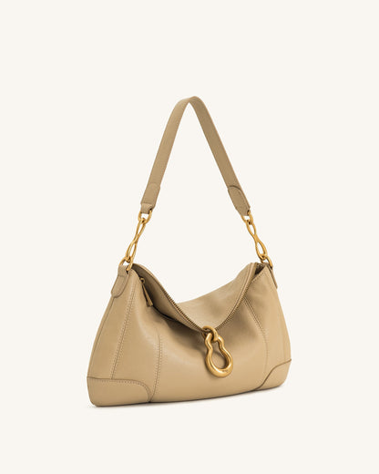 Jw Pei Jayla Metal Pendant Embellished Shoulder Bag Khaki