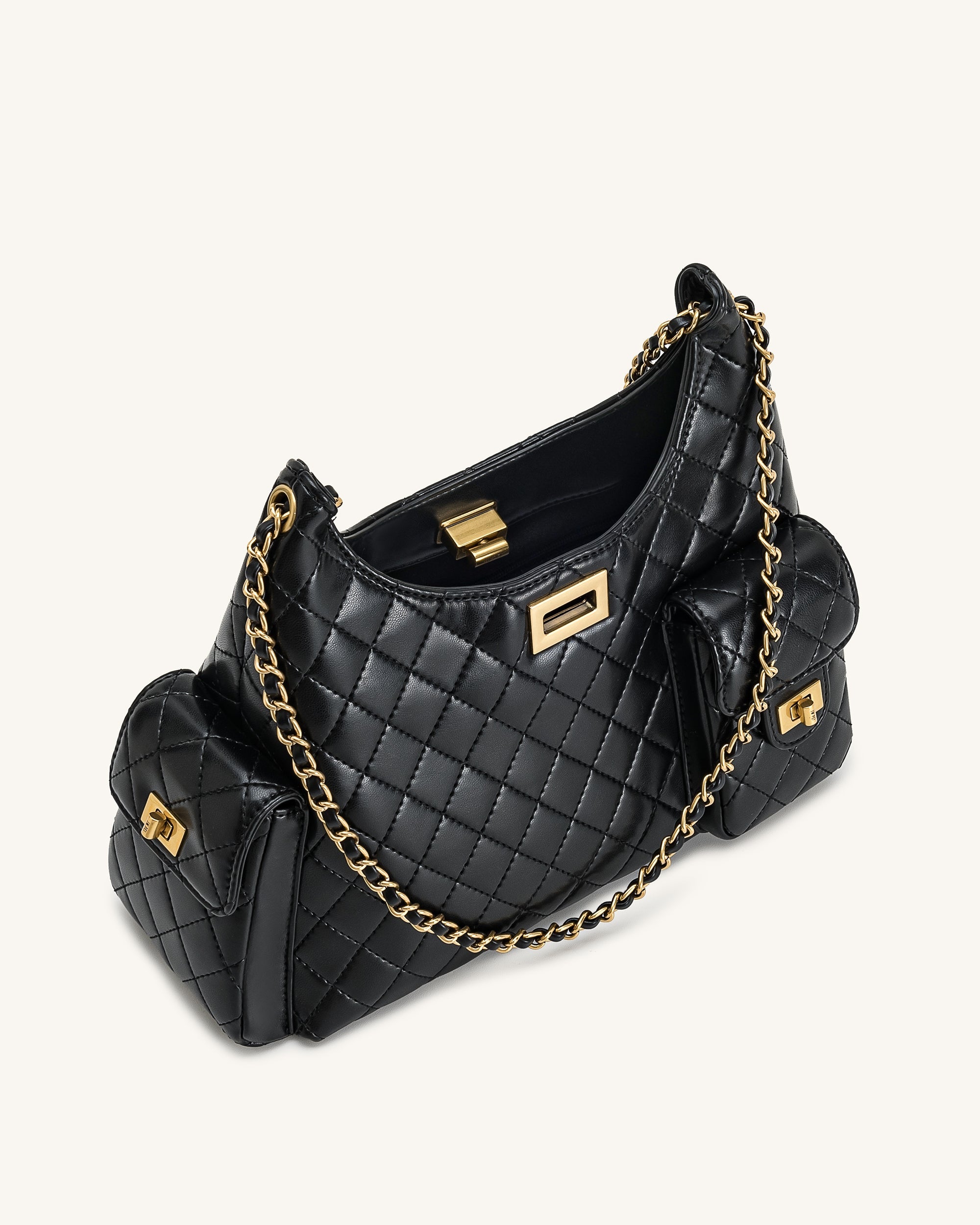Jw Pei Vivian Quilted Chain Shoulder Bag Black