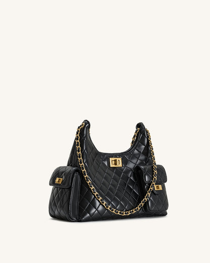 Jw Pei Vivian Quilted Chain Shoulder Bag Black