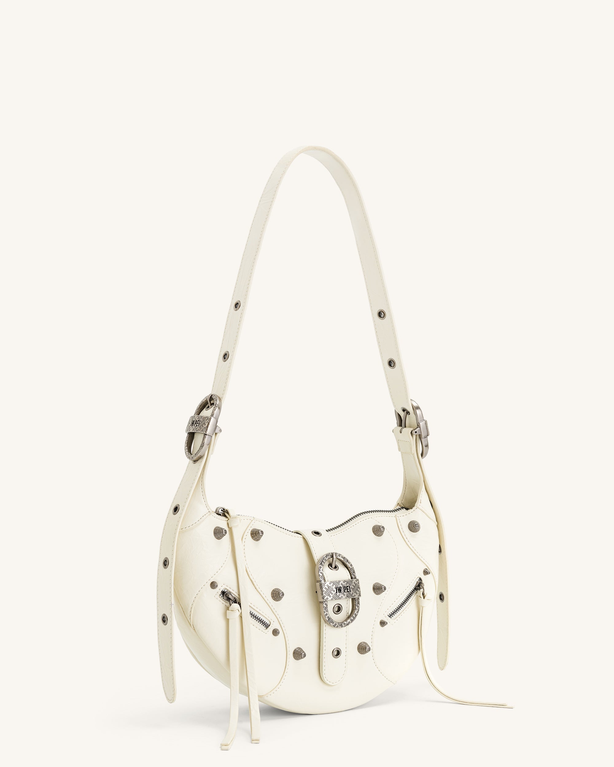 Jw Pei Tessa Crushed Shoulder Bag White