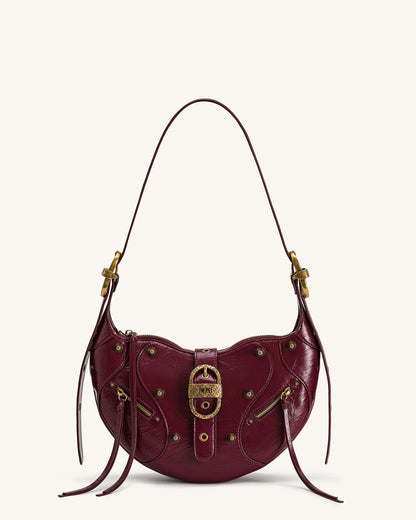 Jw Pei Tessa Studded Shoulder Bag Burgundy