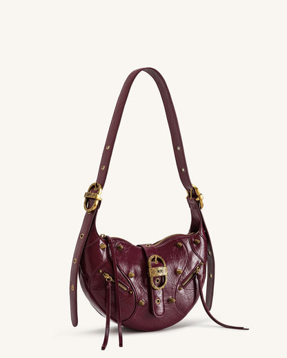 Jw Pei Tessa Studded Shoulder Bag Burgundy