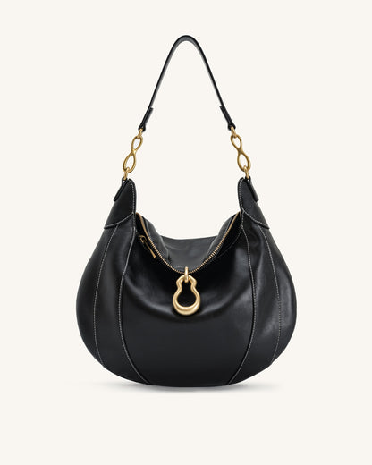 Jw Pei Daria Metal Pendant Embellished Shoulder Bag Black