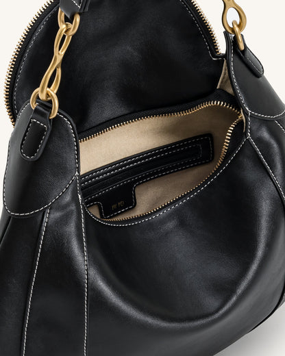 Jw Pei Daria Metal Pendant Embellished Shoulder Bag Black
