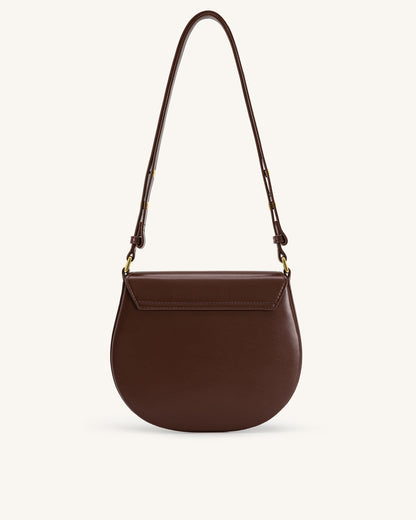Jw Pei Diana Ring Flap Saddle Bag Brown