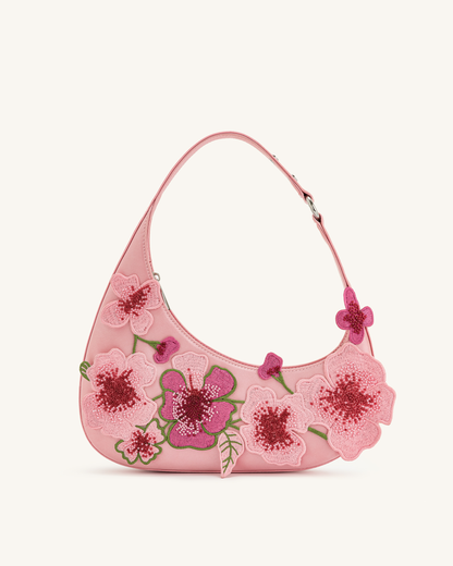 Jw Pei Harlee Embroidered Shoulder Bag Pink