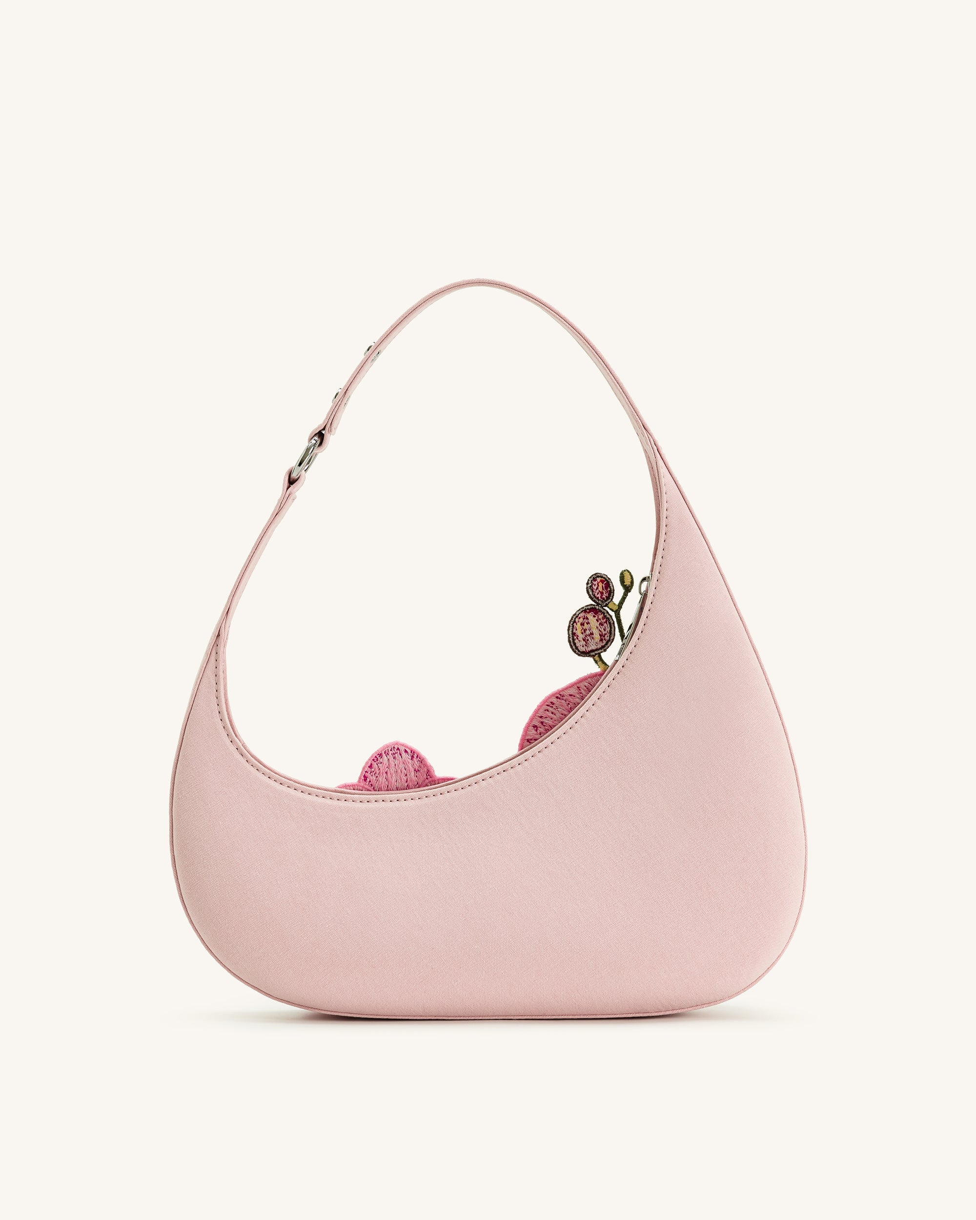 Jw Pei Harlee Orchid Embroidered Shoulder Bag Pink