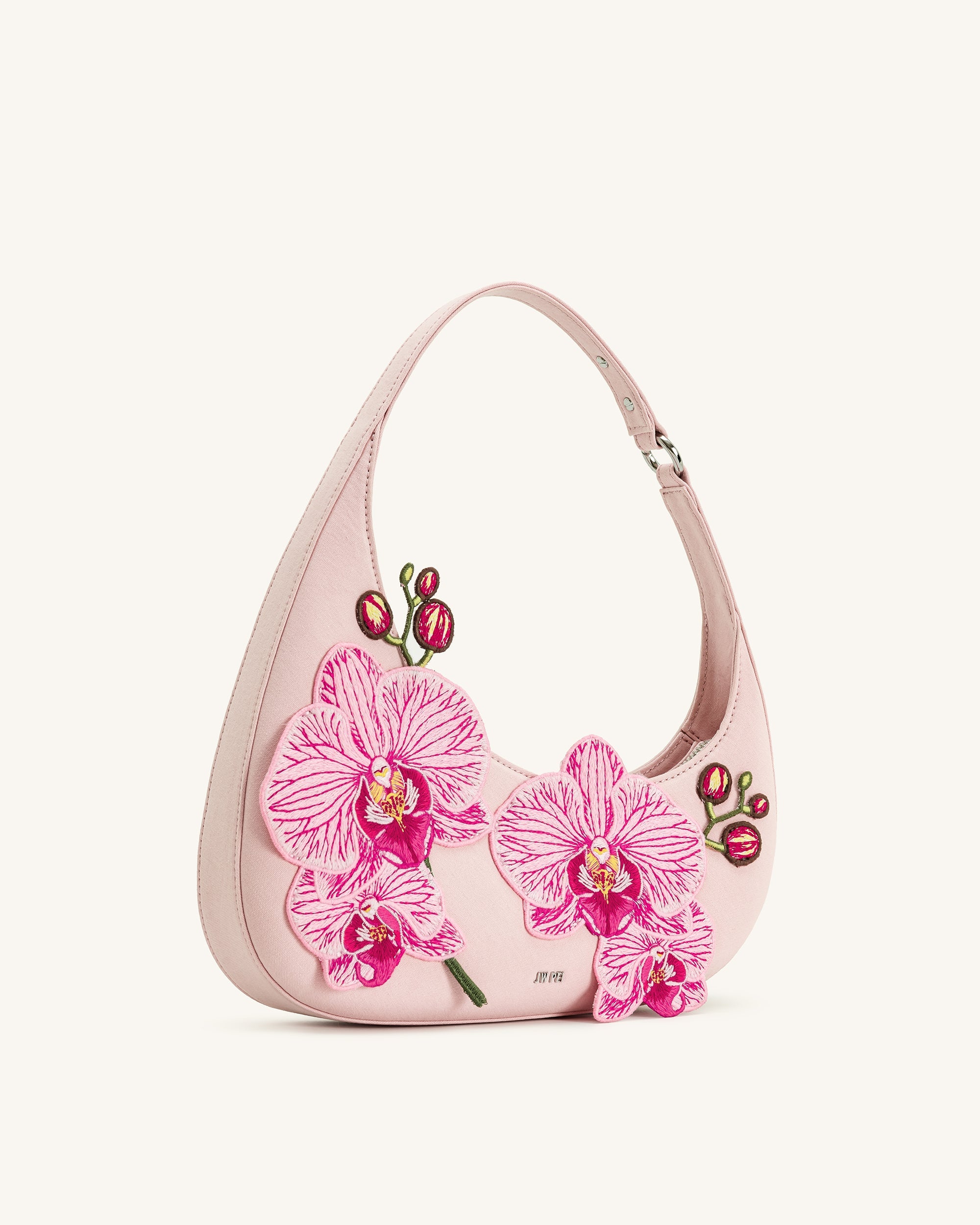 Jw Pei Harlee Orchid Embroidered Shoulder Bag Pink