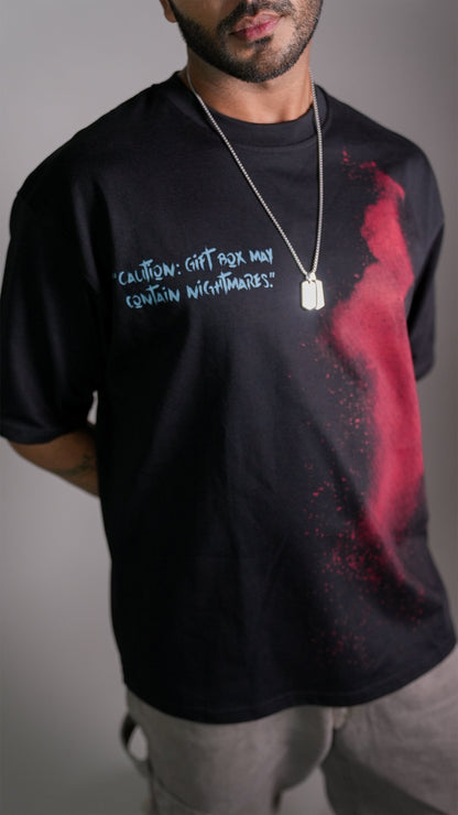 DARK SECRET BLACK MEN’S OVERSIZED T-SHIRT