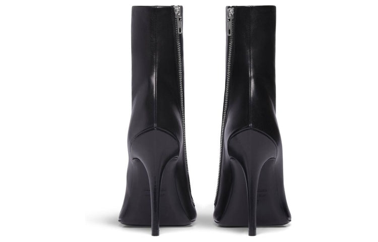 Balenciaga Witch 110mm Booties Black Sheepskin (Women's)