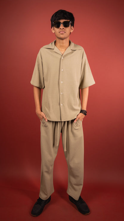 BEIGE CO-ORD SET MEN'S PANT
