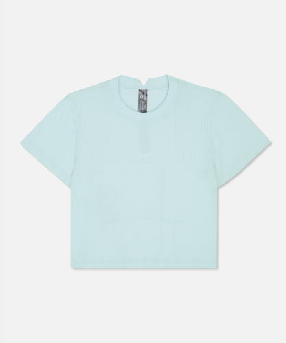 Bandit Womens Mercury Seamless Crop Tee Minty Blue