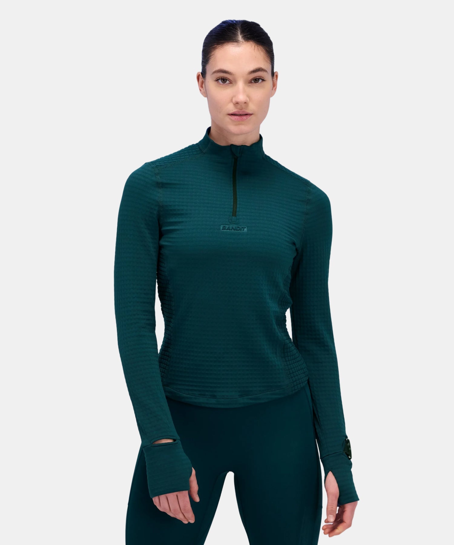 Bandit Womens Caldogrid Quarter Zip Storm