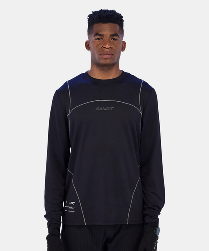 Bandit Mens Micromesh Reflecto Stitch Long Sleeve Tee Black