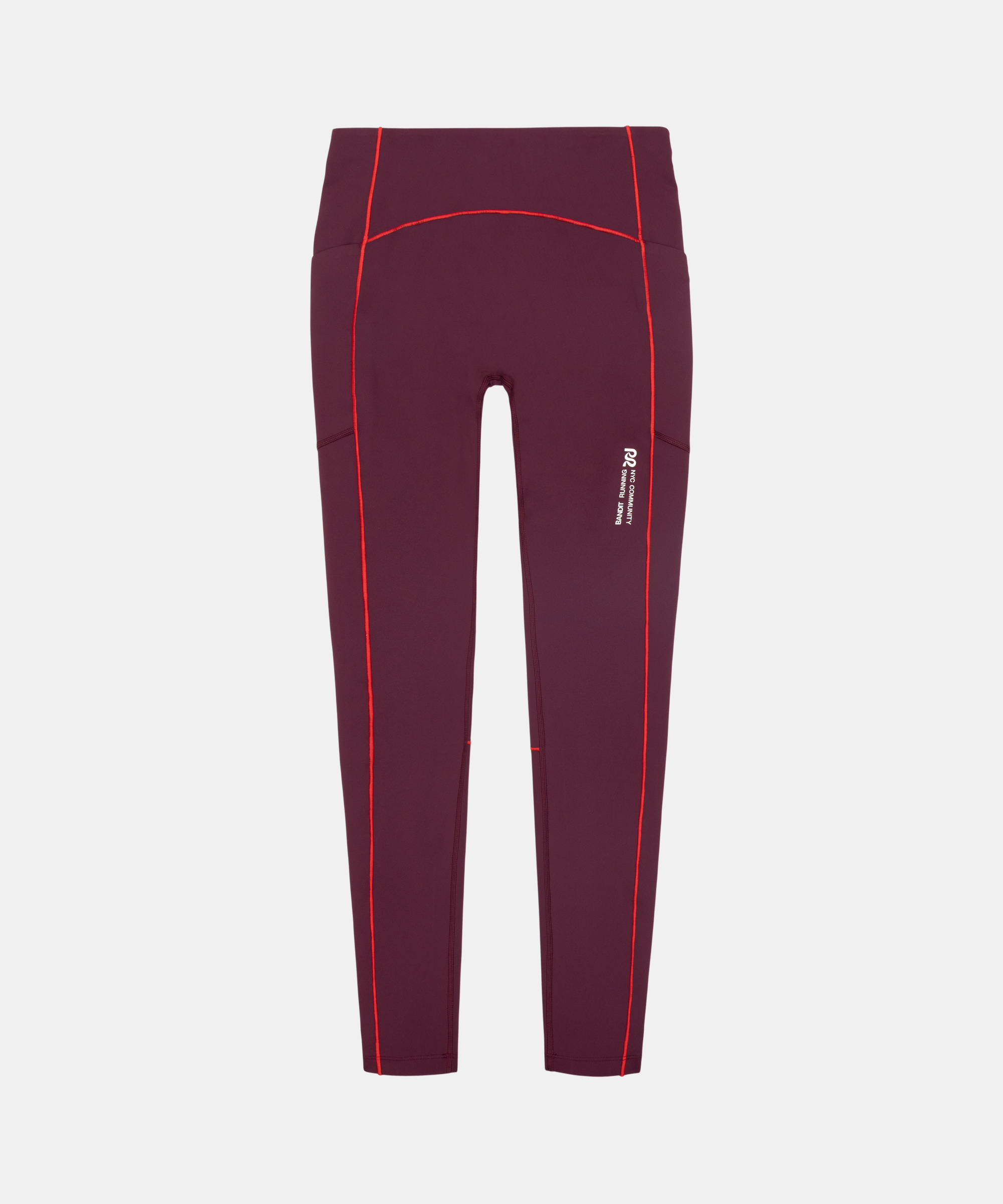 Bandit Stamina Pop Stitch High Waist Leggings Fig Intense Red