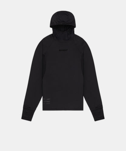 Bandit Mens Auragrid Hooded Performance Top Black