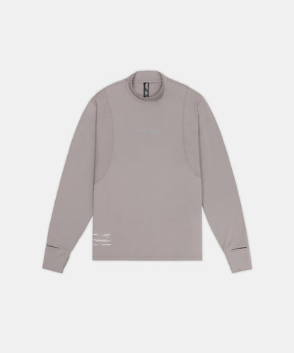 Bandit Mens Auragrid Mockneck Long Sleeve Zinc