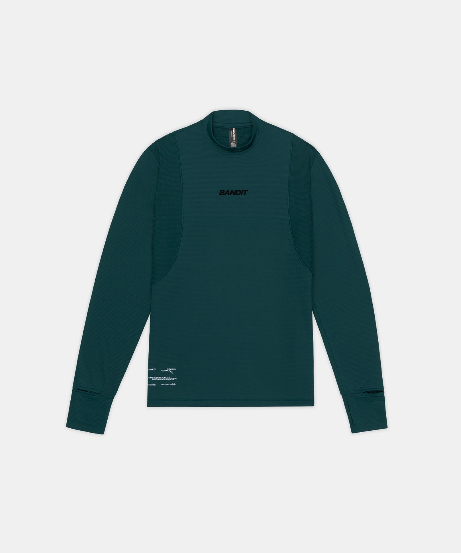 Bandit Mens Auragrid Mockneck Long Sleeve Storm