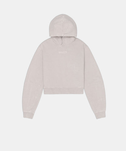 Bandit Womens Stitch Logo Cropped Hoodie Ash