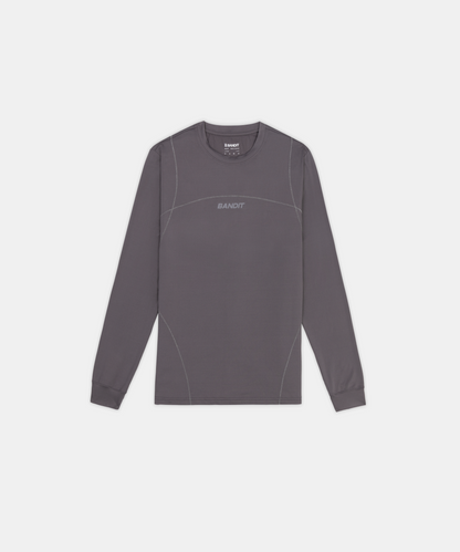 Bandit Mens Micromesh Reflecto Stitch Long Sleeve Tee Haze