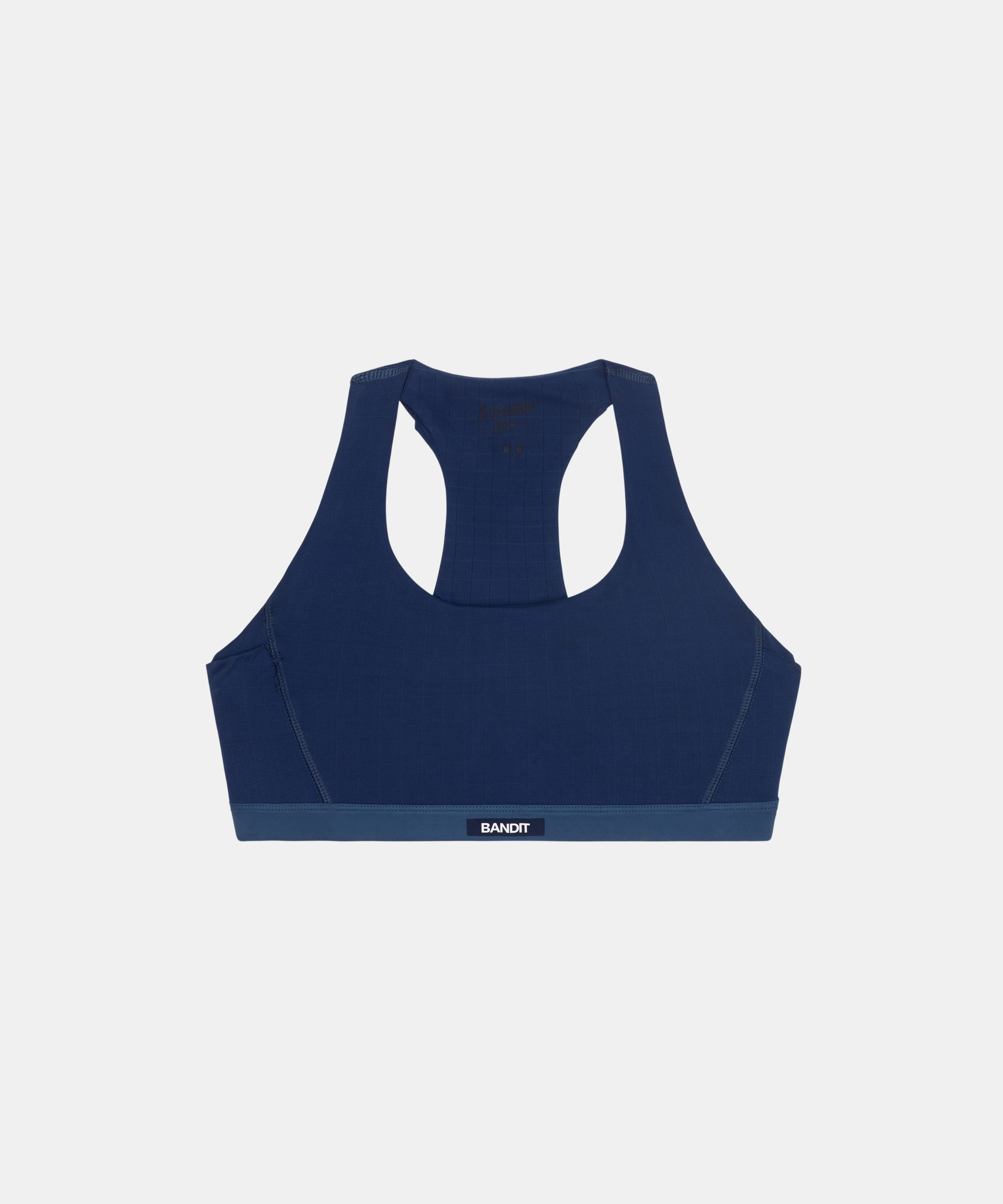 Bandit Gridlock Scoop Neck Run Bra Ny Navy