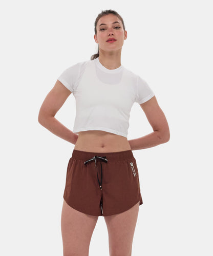 Bandit Womens Mercury Seamless Crop Tee White