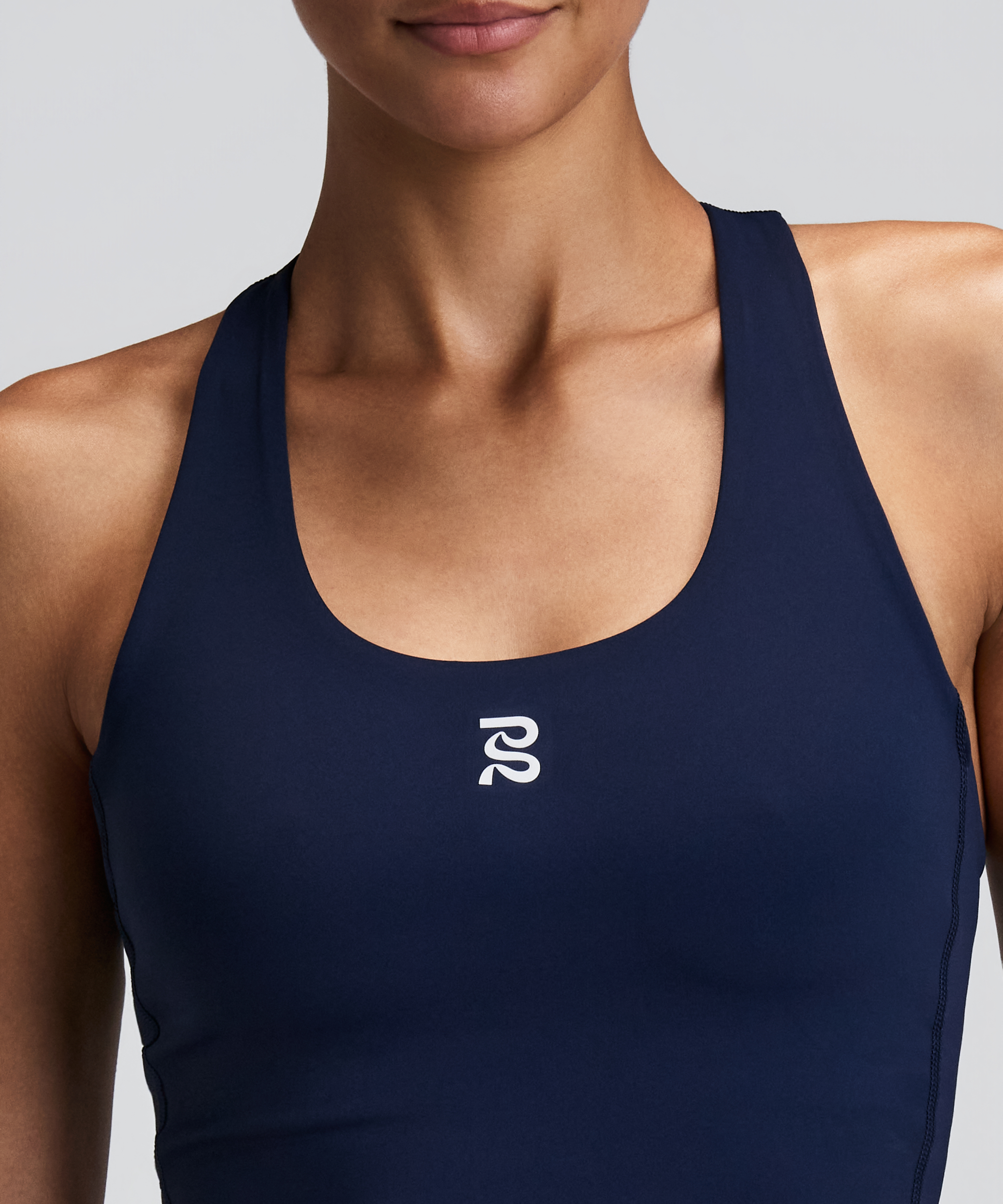 Bandit Stamina Scoop Neck Race Crop Ny Navy