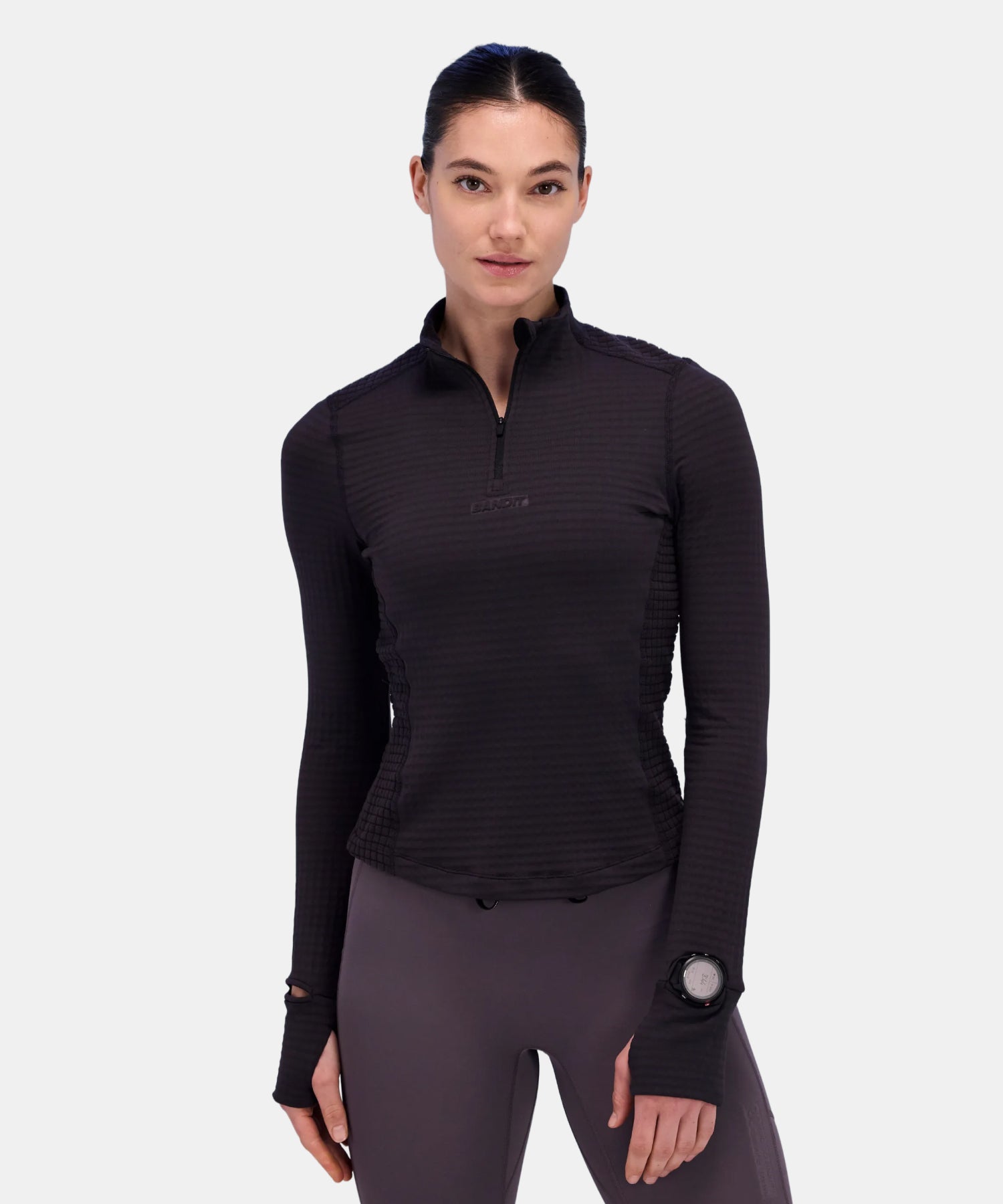 Bandit Womens Caldogrid Quarter Zip Shadow