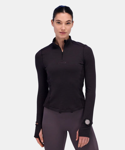 Bandit Womens Caldogrid Quarter Zip Shadow