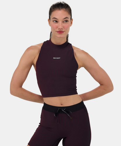 Bandit Striped Cadence Vaso Race Crop Black Fig