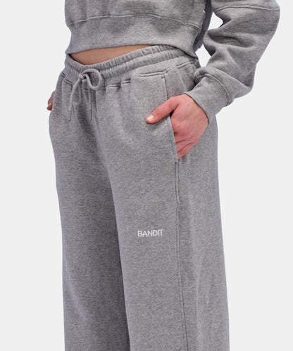 Bandit Wide Leg Chiller Sweatpant Heather Grey