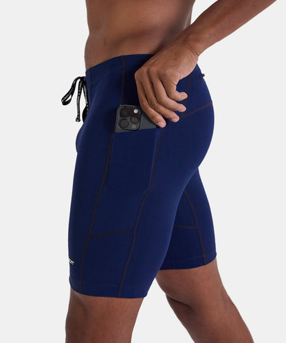 Bandit Gridlock 7 Pocket Half Tights Mens Ny Navy