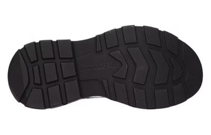 Alexander McQueen Tread Slick Boot Polyfaille Graffiti Black White (Women's)