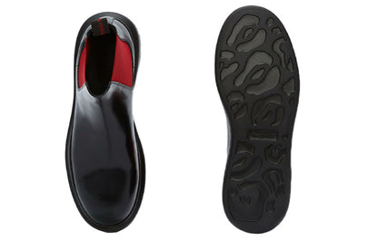 Alexander McQueen Hybrid Chelsea Boot Black Red