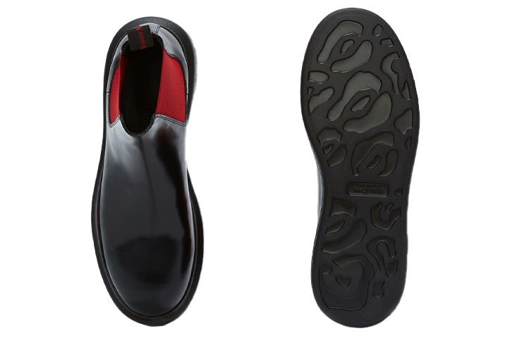 Alexander McQueen Hybrid Chelsea Boot Black Red