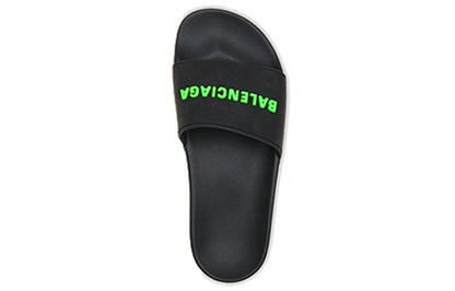 Balenciaga Pool Slide Black Fluo Green (Women's)