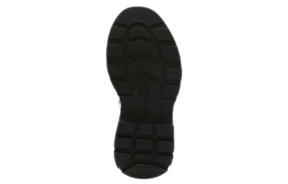 Alexander McQueen Tread Slick Lace Up Boots Black Silver (Women's)