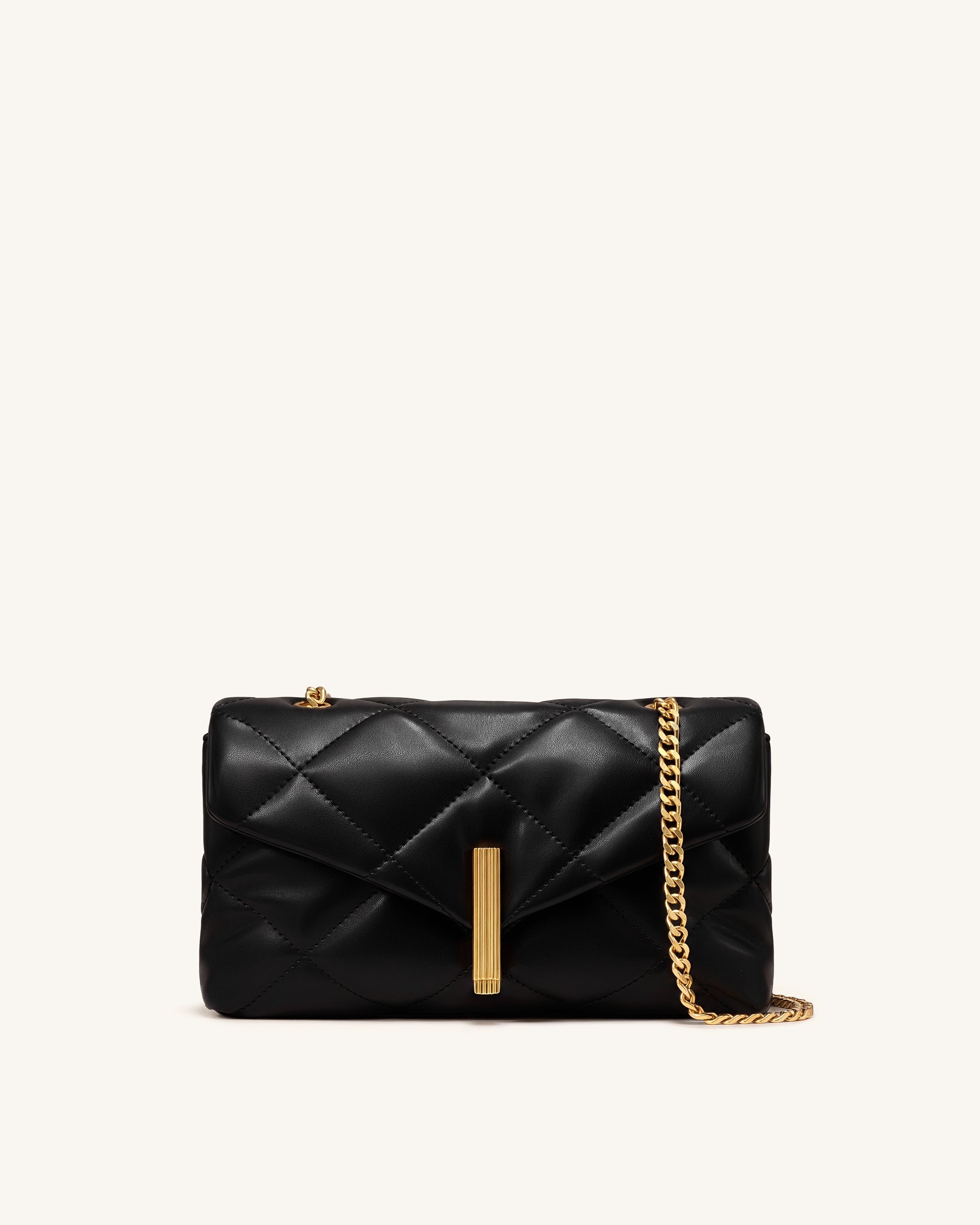 Jw Pei Valerie Puffy Bar Lock Shoulder Bag Black
