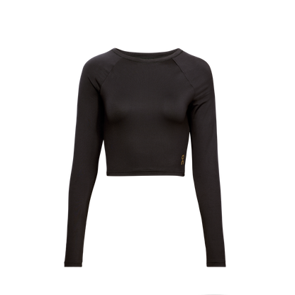 On Studio Long-T Crop Black (Women's)