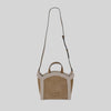 KarlLagerfeld Kcircle Small Shearling Tote Bag Caramel