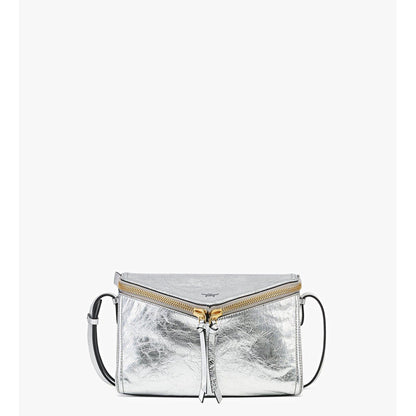 MCM Diamant 3d Shoulder Bag In Metallic Calf Leather