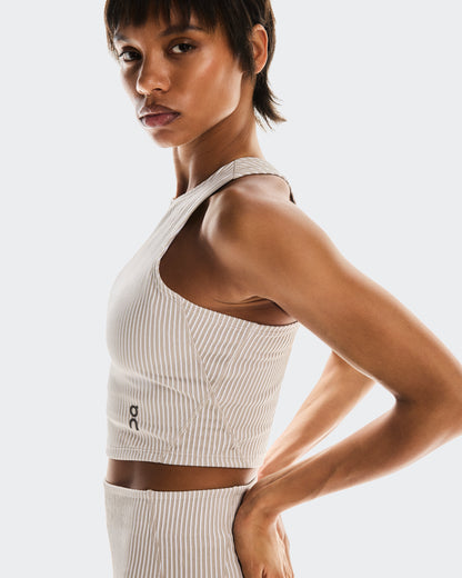 On All-Day Ribbed Crop Desert | White (Women's)