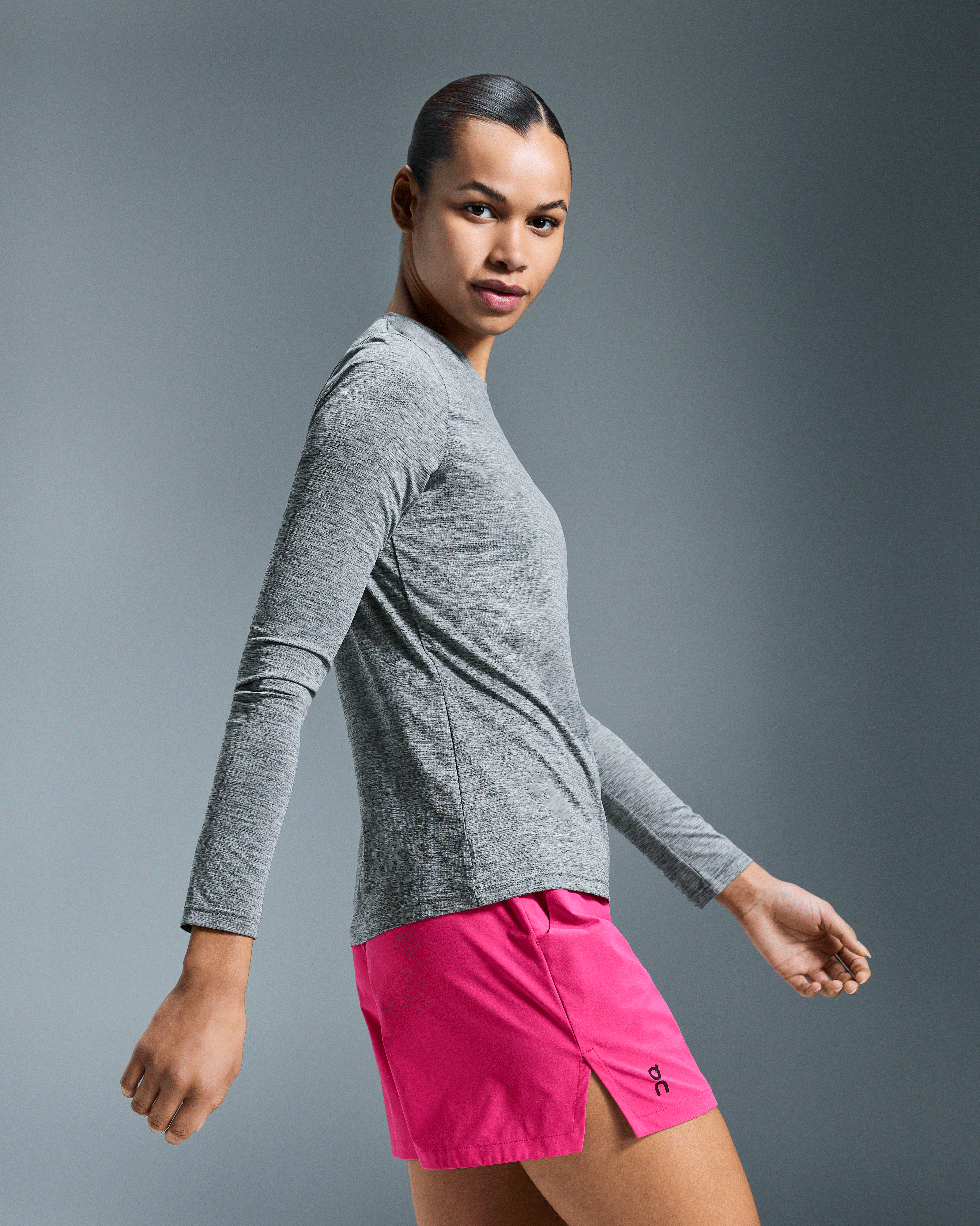 on core long-t Heather Gray (Women's)
