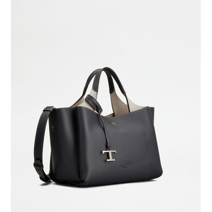 Tods Bag In Leather Mini Blue Grey