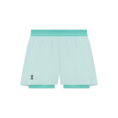On 3" Performance 2/1 Shorts Flurry | Aquamarine (Women'S)