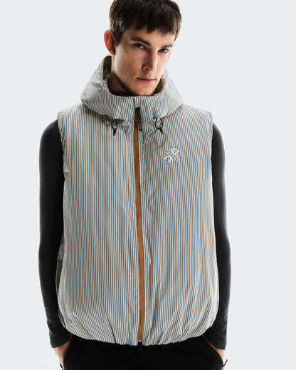 On Puffer Vest Loewe Beige | Blue
