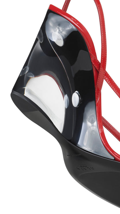Alaïa Invisible Thong Sandals In Patent Calfskin