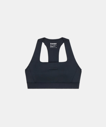 Bandit Womens Stamina V Square Neck Run Bra Black