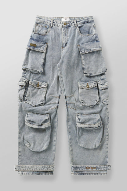 YoungLA 6002 - Hella Pocket Jeans Blue Wash