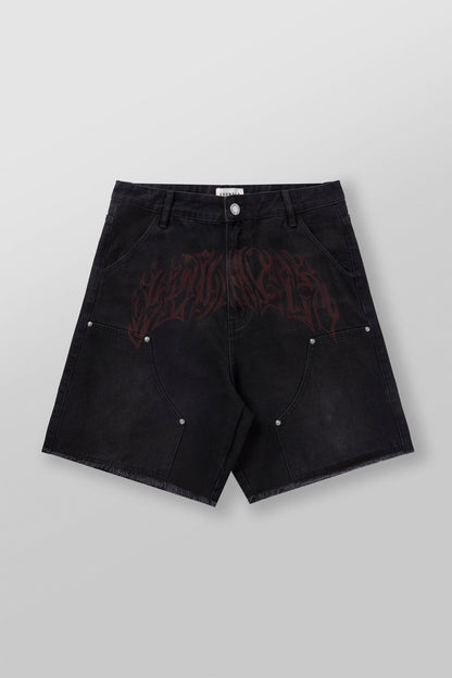 YoungLA 6007 - Gangsta Jorts Black Wash
